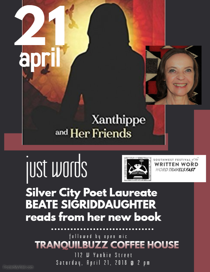 poster for the Just Words event on April 21, 2:00pm