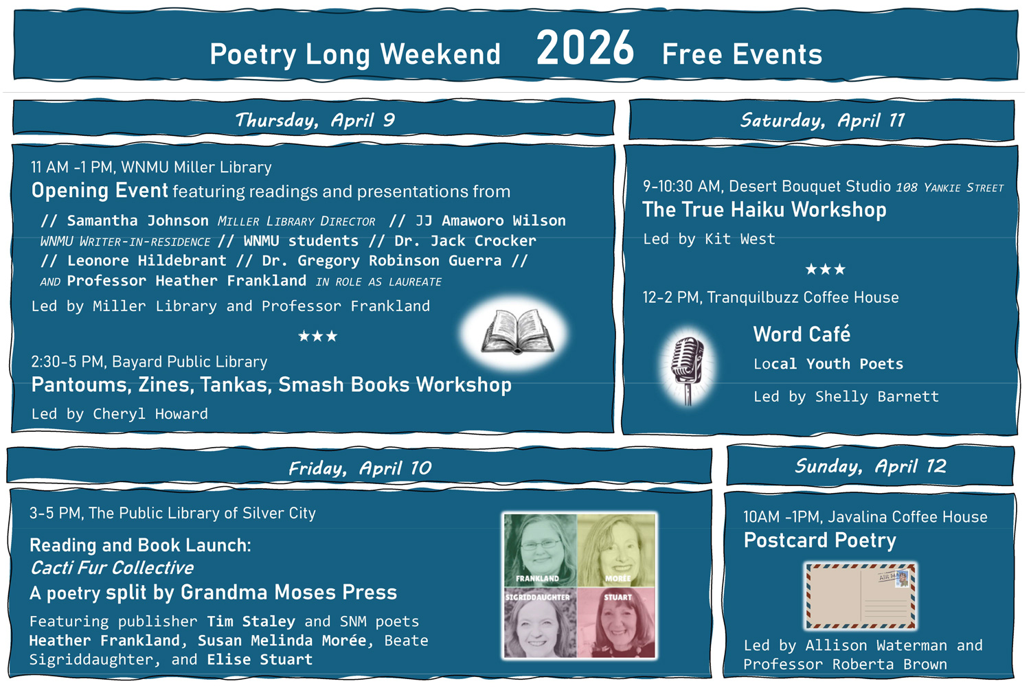 Poetry Long Weekend Brings Together Poet Laureate, Local Poets, Libraries, and Businesses